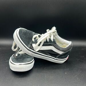 Vans Black and White Skate Sneakers with Signature Stripe size 12